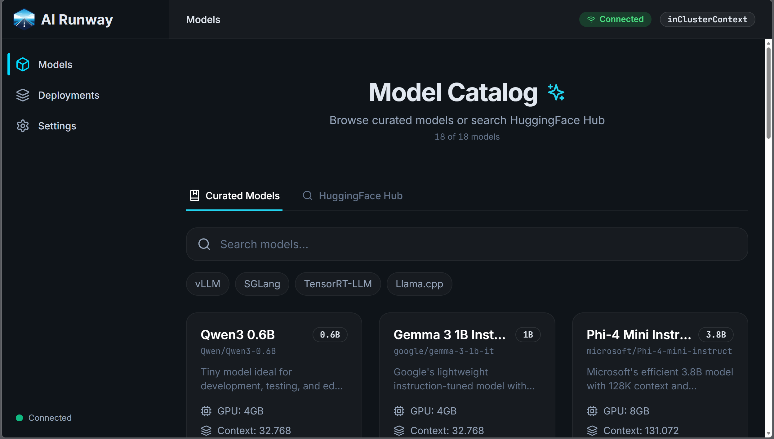 screenshot of the KAITO dashboard